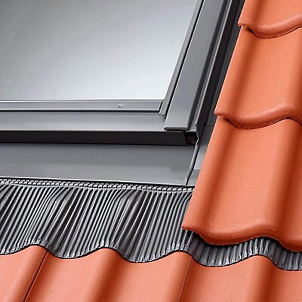 Tile Flashing Kit Roof Window Grey Aluminium Weatherproof (W)780 x (L)980mm