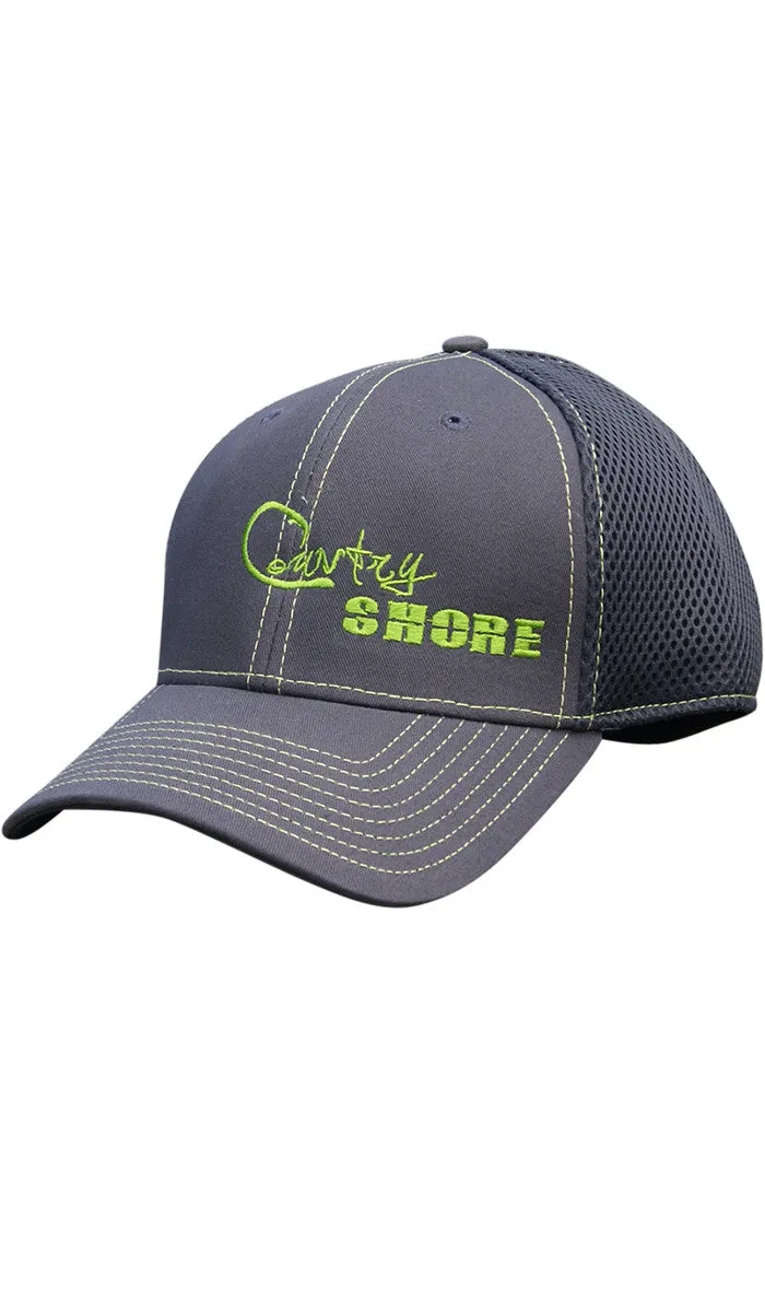 Trucker Stretch Hat - Gray and Green Signature Series