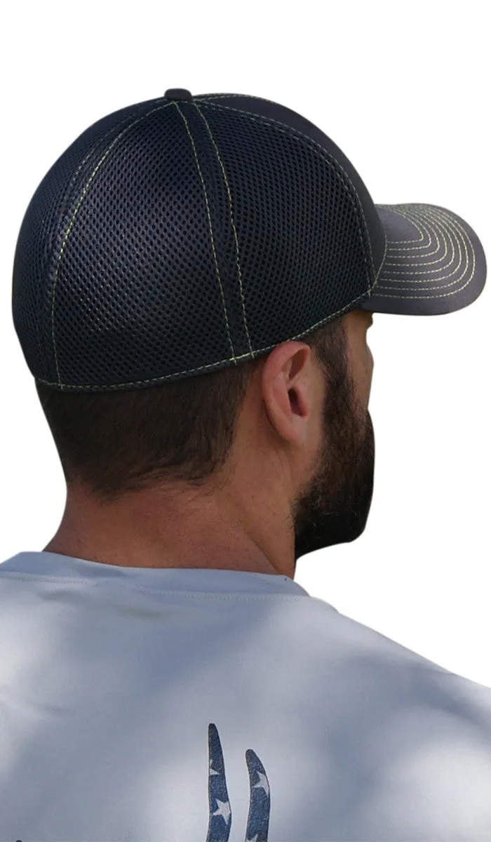 Trucker Stretch Hat - Gray and Green Signature Series