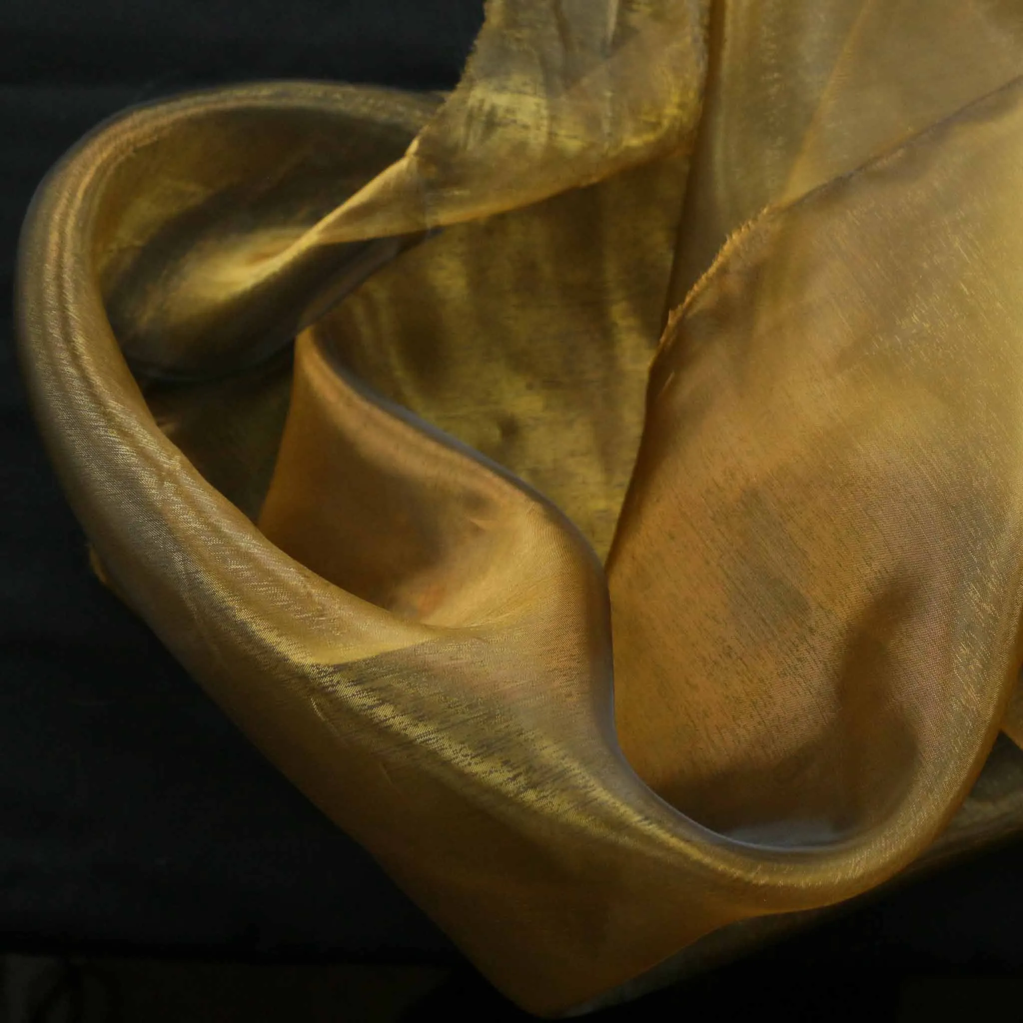 Two Tone Organza Fabric - Blue, silver, pink, gold and bronze