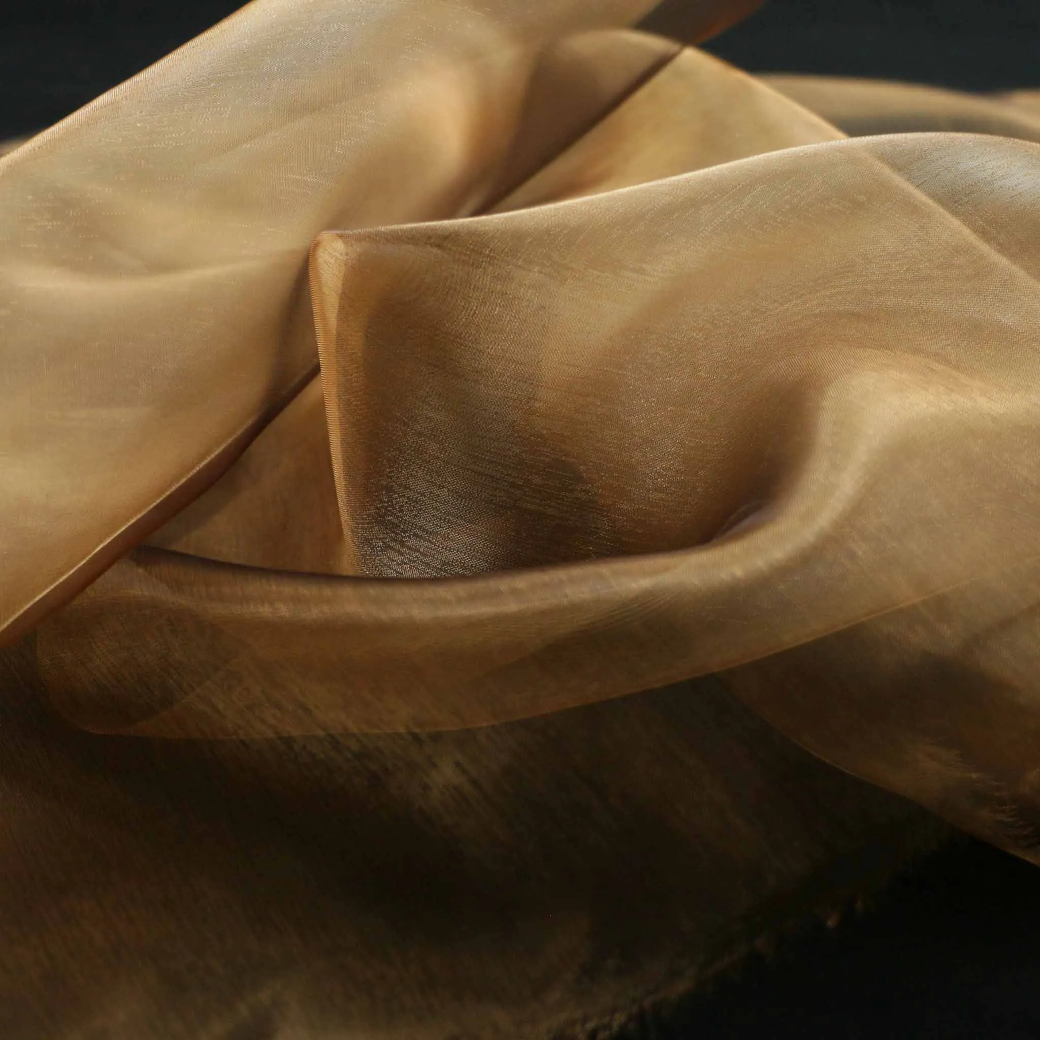 Two Tone Organza Fabric - Blue, silver, pink, gold and bronze