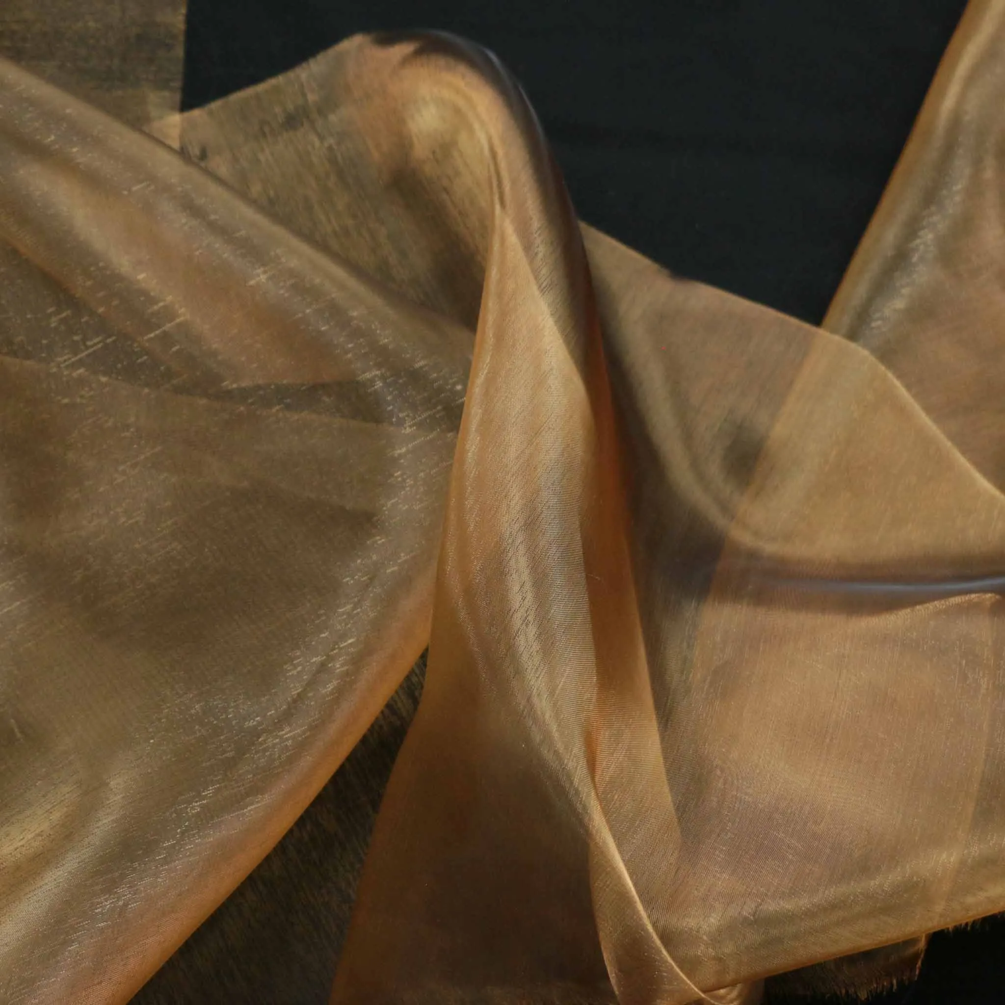 Two Tone Organza Fabric - Blue, silver, pink, gold and bronze