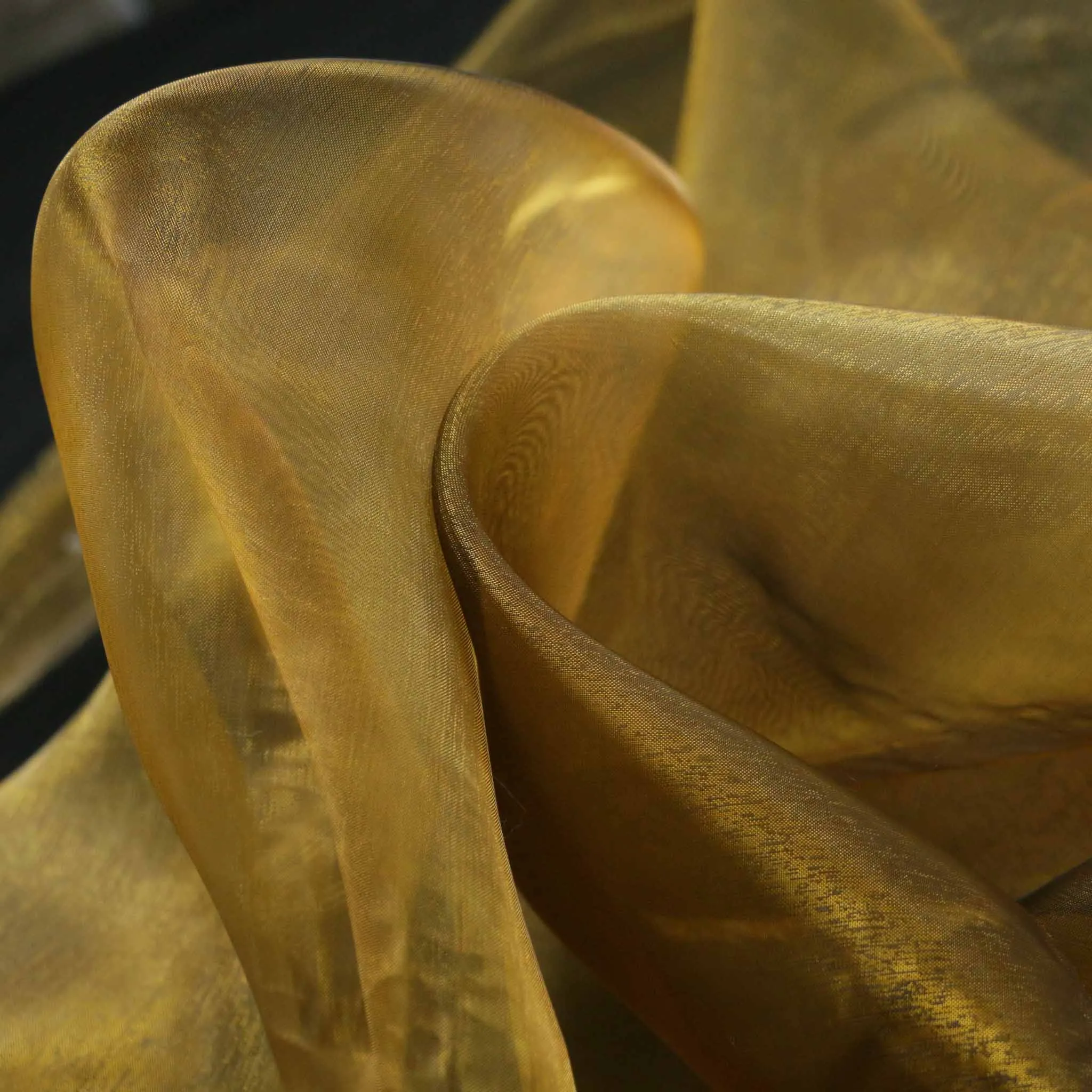 Two Tone Organza Fabric - Blue, silver, pink, gold and bronze