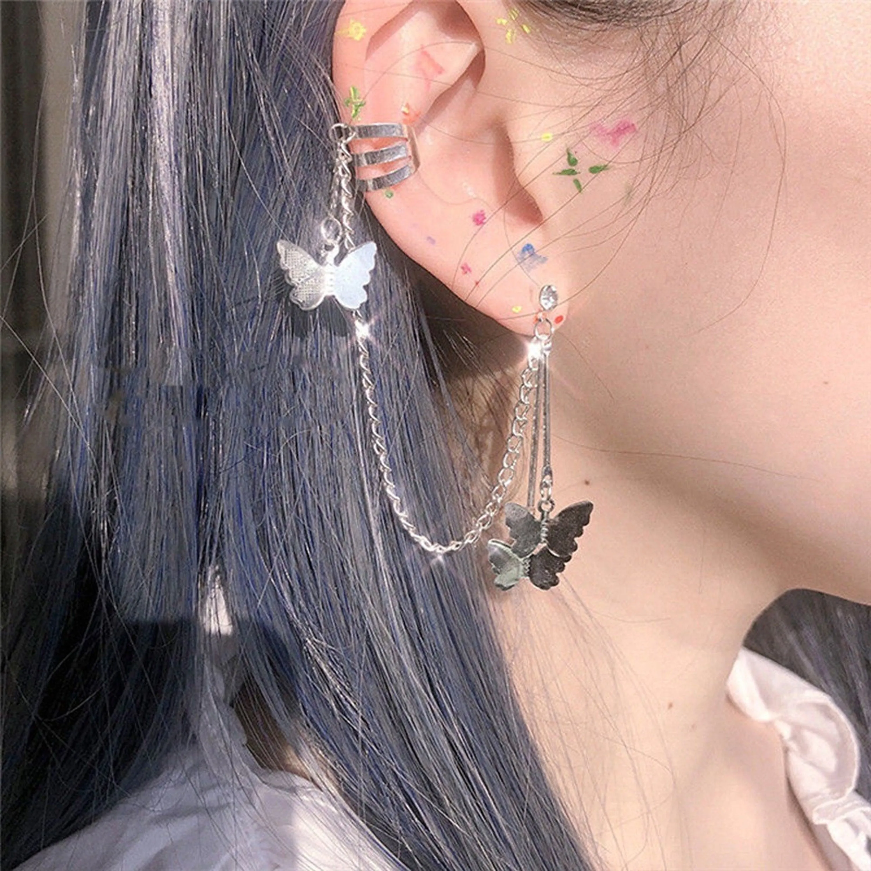 Unique Sterling Silver Multi Layer Butterfly Cuff Wrap