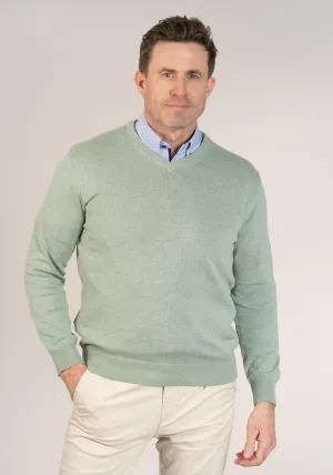 V-Neck Pullover - Green