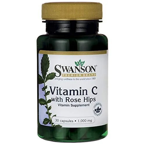 Vitamina C con escaramujos 1.000 mg 30 Caps - Swanson Premium