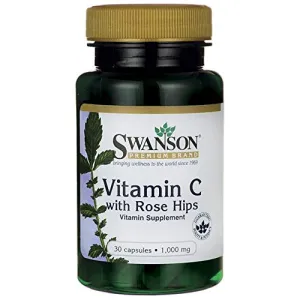 Vitamina C con escaramujos 1.000 mg 30 Caps - Swanson Premium