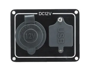 Weatherproof Cigarette Socket Panel with USB Socket