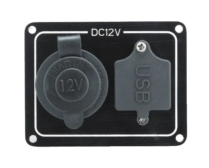 Weatherproof Cigarette Socket Panel with USB Socket