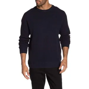 Weatherproof Men Knit Pullover Crew Neck Long Sleeve -Navy