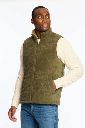Weatherproof Vintage Corded Puffer Vest for Men in Olive | F2470584GK-OLIVE