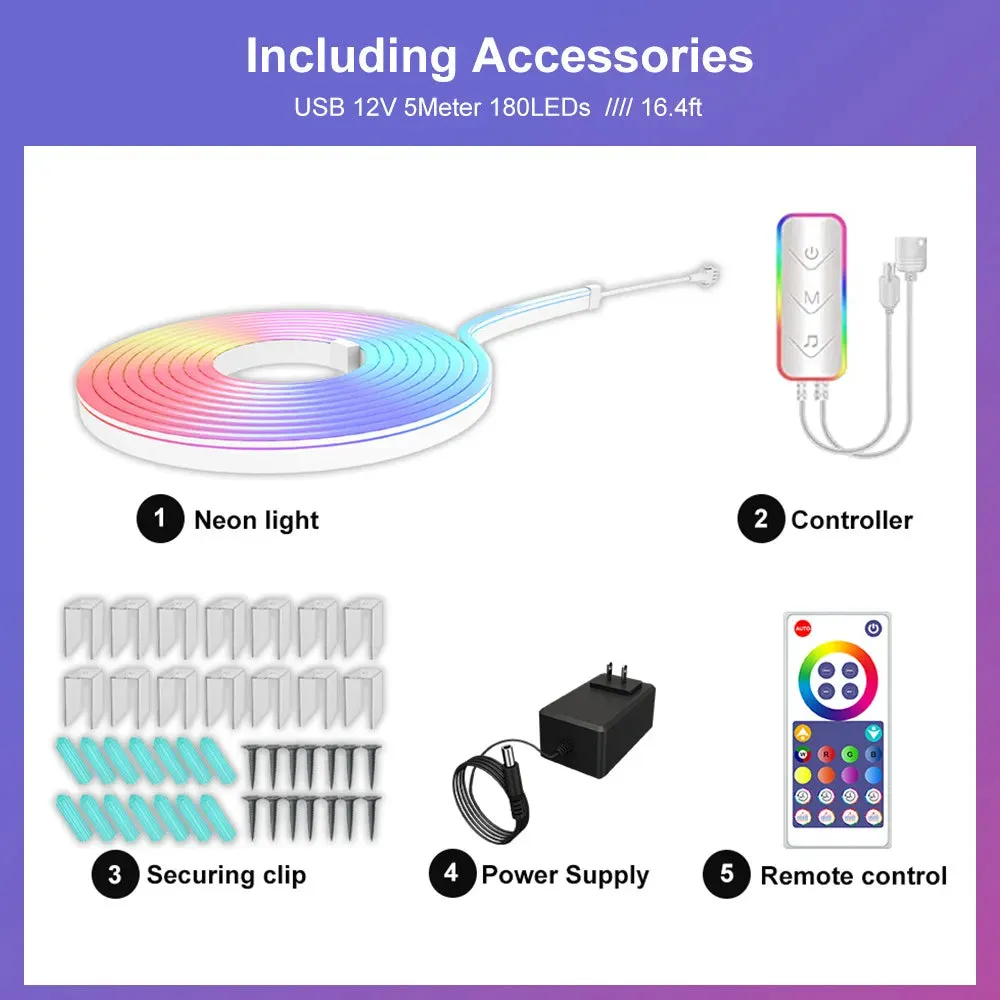 WIFI Intelligent Silicone LED Neon Light Band