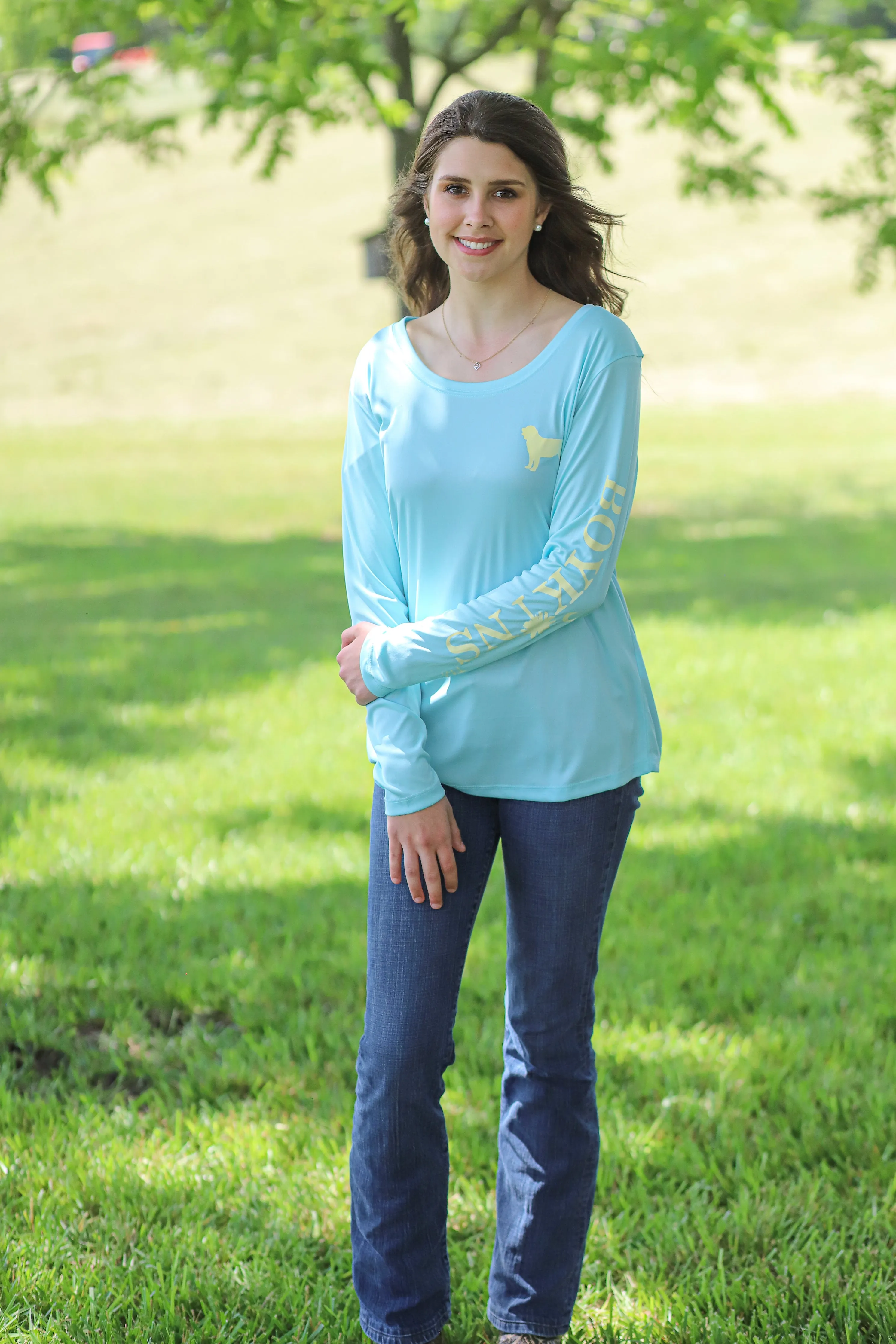 WOMEN'S LONG SLEEVE FISHING T-SHIRT W/BSS® LOGOS