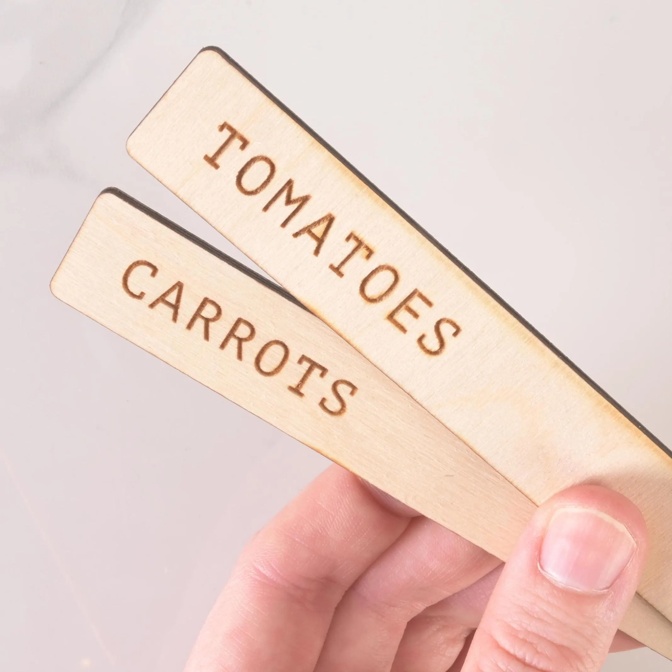 Wood Plant Markers, Set of 6