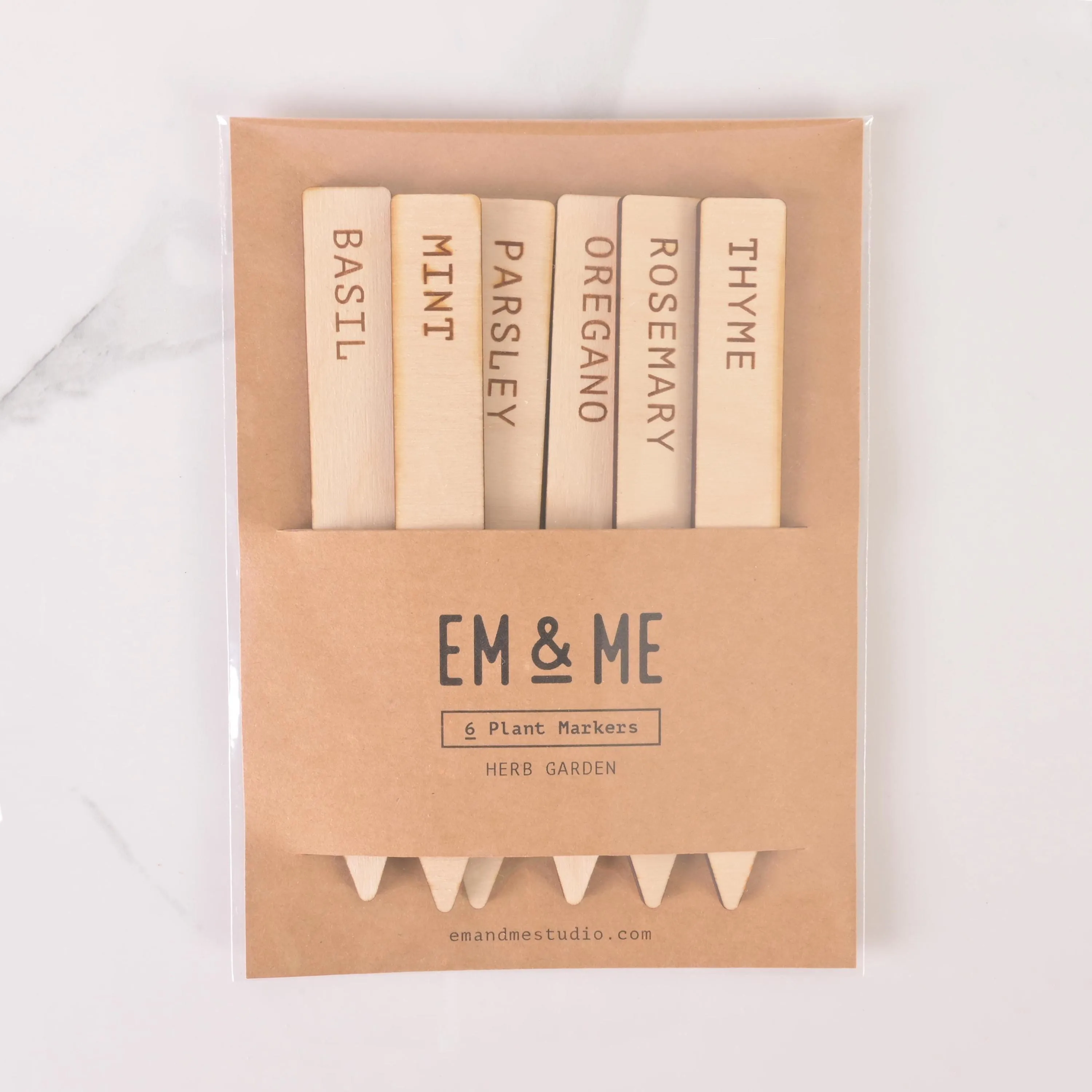Wood Plant Markers, Set of 6