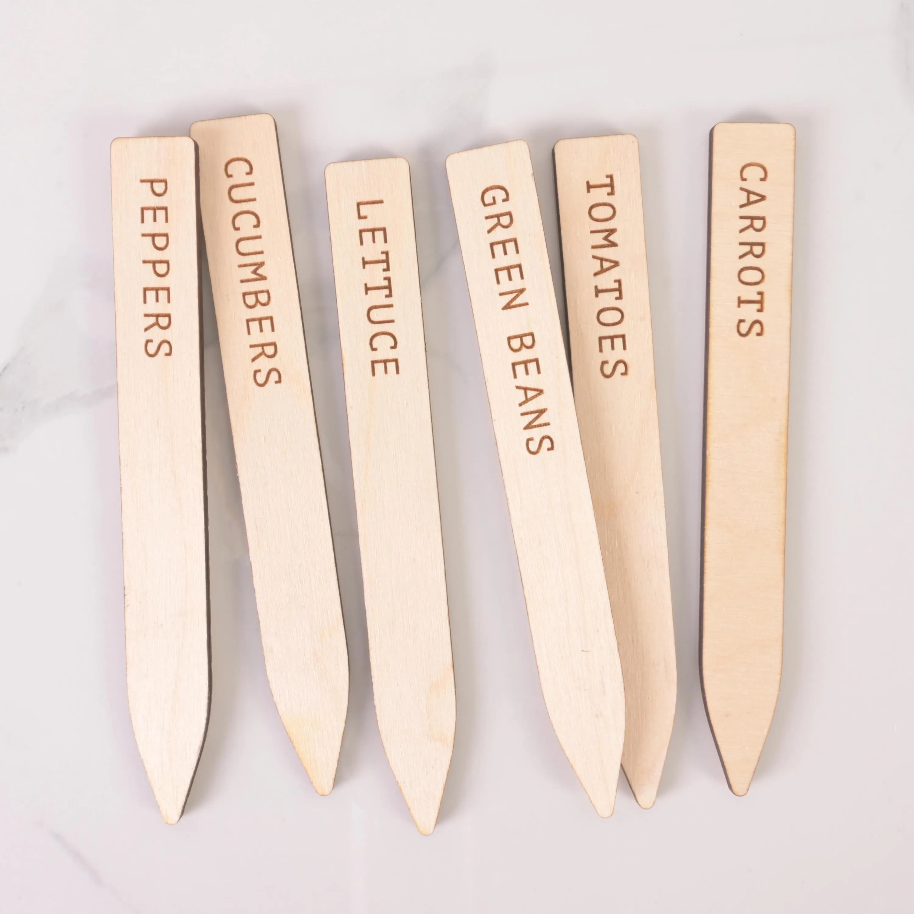 Wood Plant Markers, Set of 6