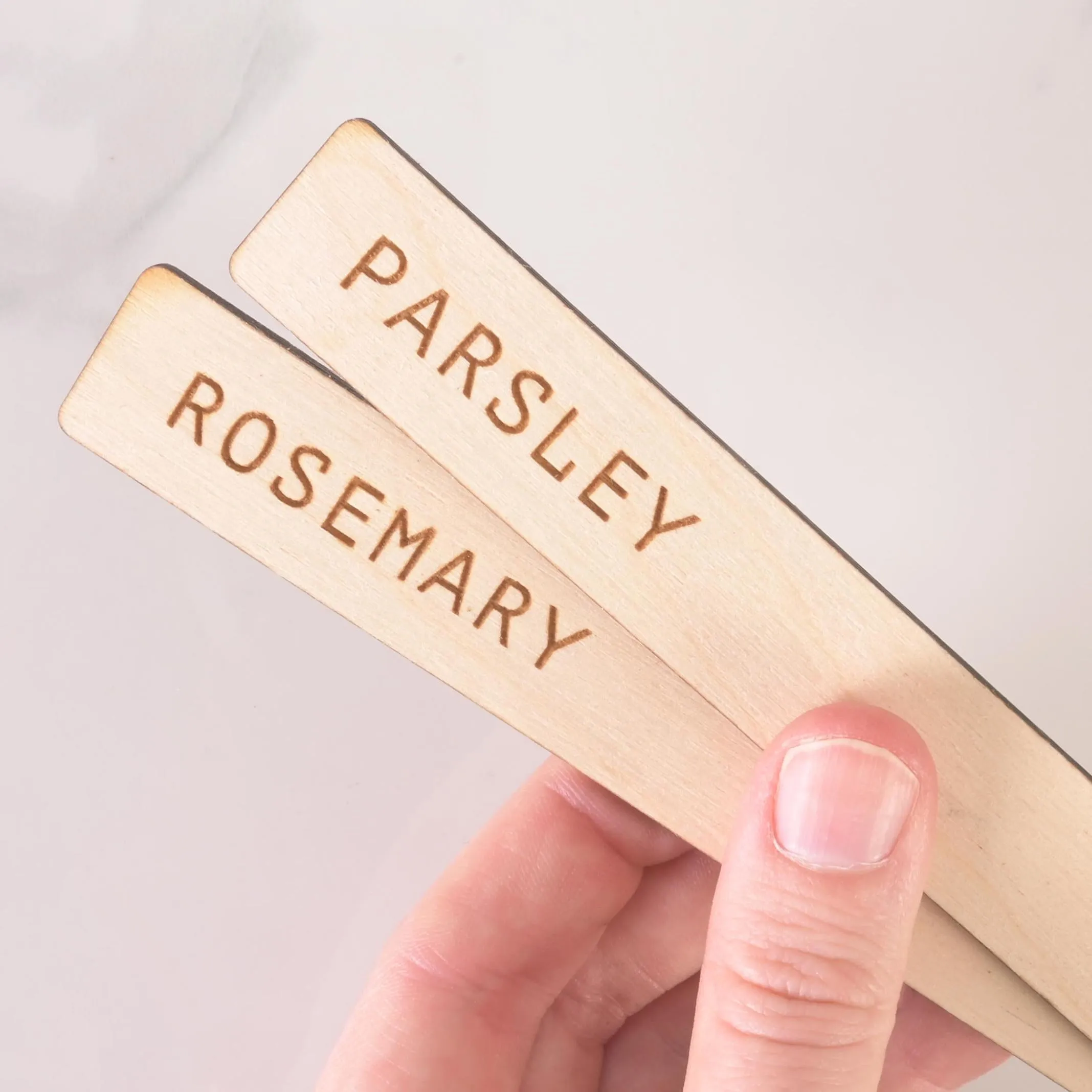 Wood Plant Markers, Set of 6