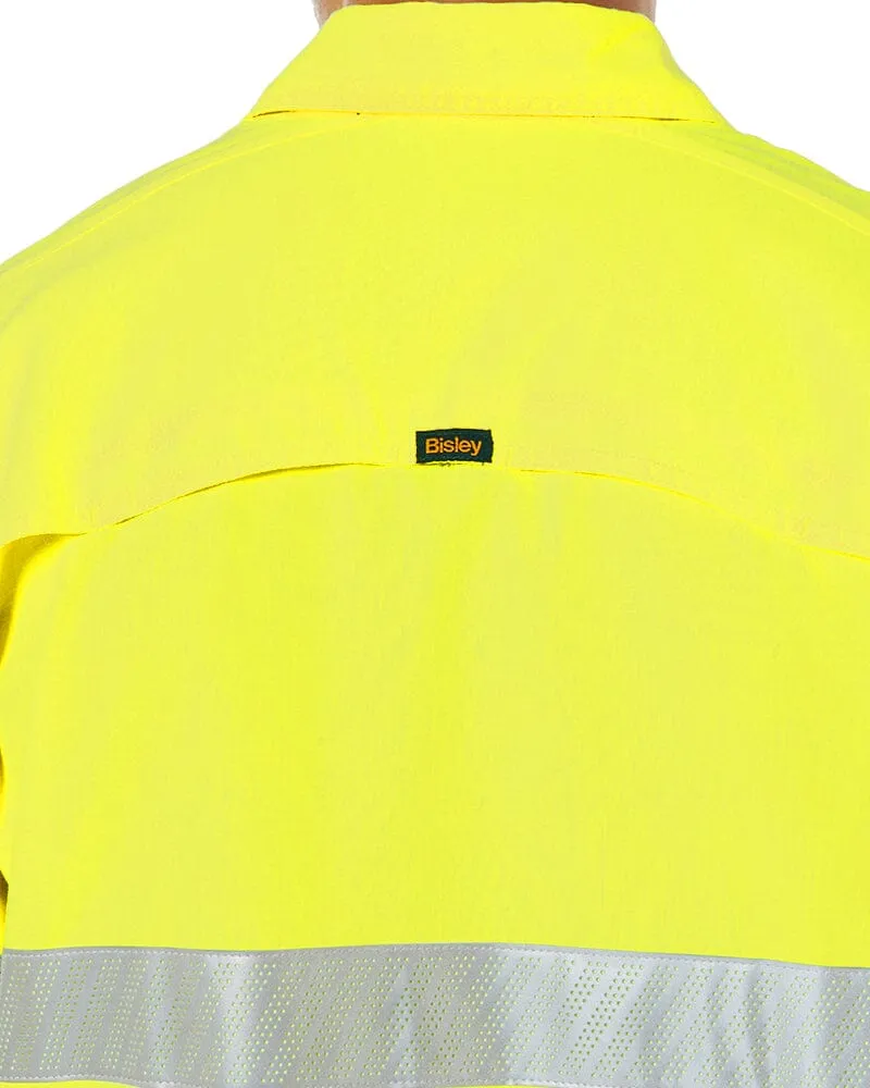 X Airflow Hi Vis Taped Stretch Ripstop Shirt  - Yellow/Navy