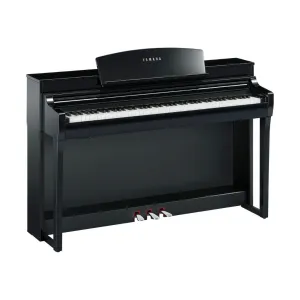 Yamaha CSP255 Smart Digital Piano with Stream Lights in Polished Ebony