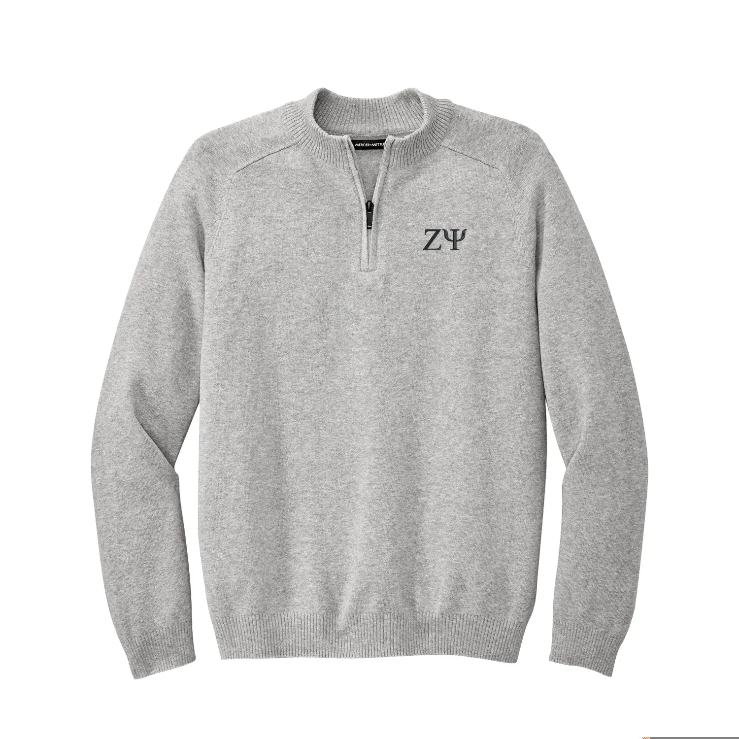 Zeta Psi 1/4-Zip Monogrammed Sweater