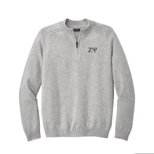 Zeta Psi 1/4-Zip Monogrammed Sweater